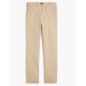 J.Crew Chino Tech Pants Mens 30 30 Tan Khaki Straight Fit Flex Flat Front New